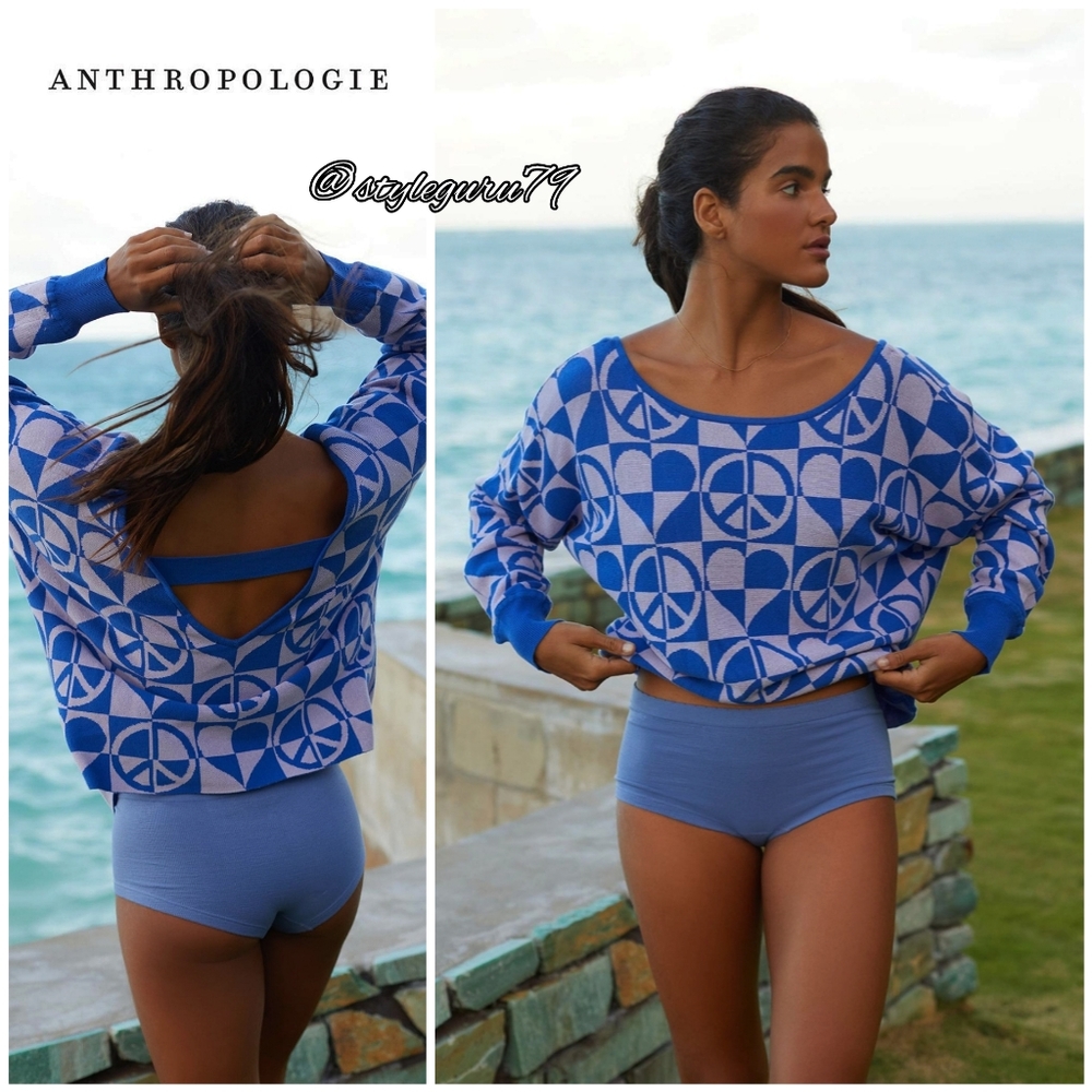 NWT, Anthropologie, Daily Practice by Anthropologie Slouchy Boat Neck Sw…